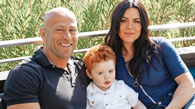 Vanessa Amorosi with husband Rod and son Killian. Picture: Supplied