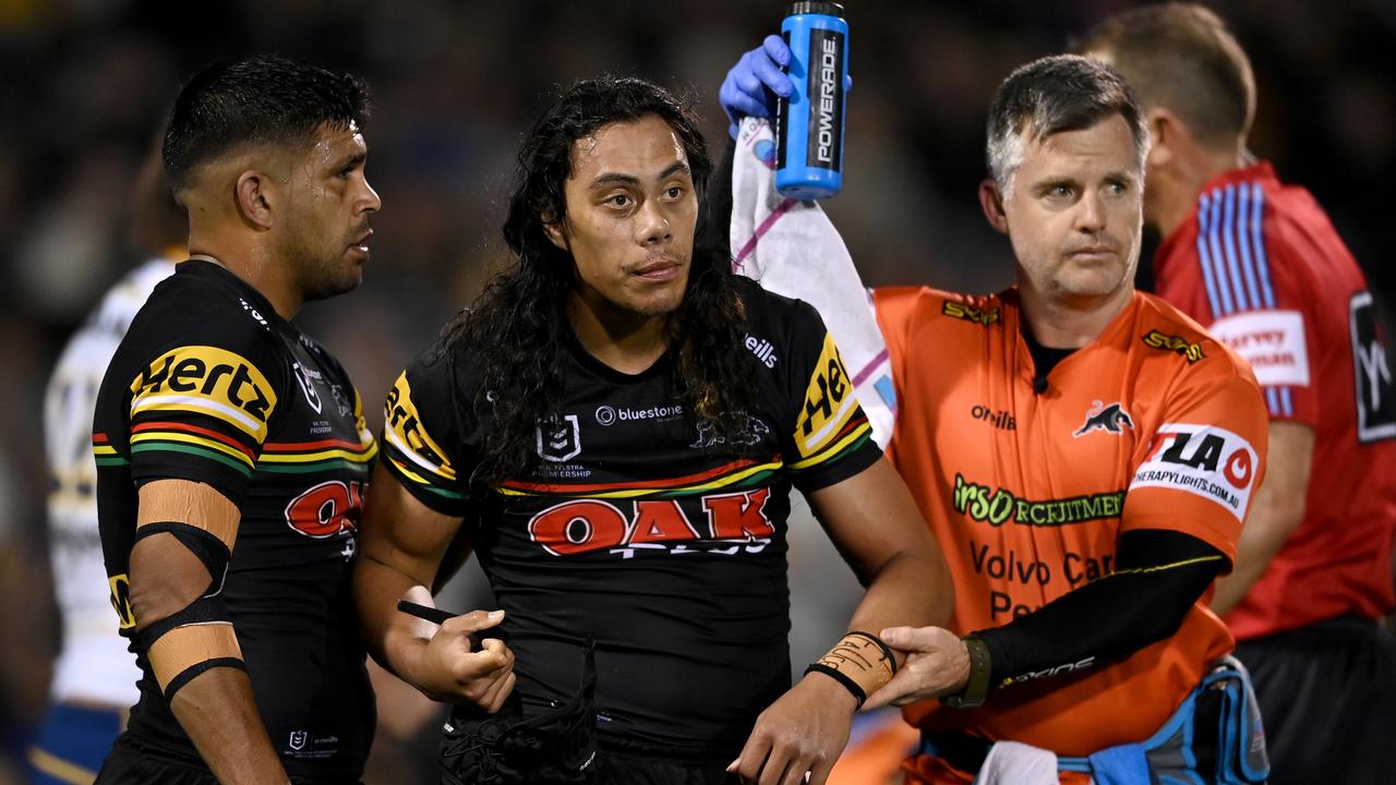 Jarome Luai comes off injured.