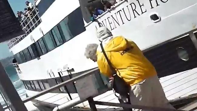 Brace for cover! Cruise ship hits pier