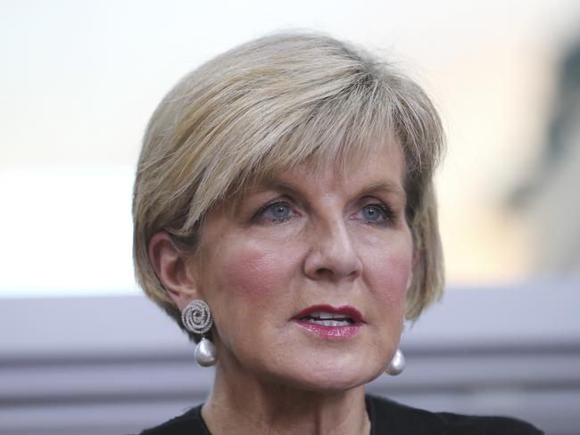 Australian Foreign Minister Julie Bishop will stand in as Australia's acting prime minister while Malcolm Turnbull conducts an overseas trip, following the dual citizenship crisis. Picture: AAP