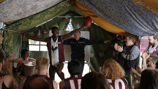 The Merger: A former star footballer turned social justice campaigner returns to his home town and is persuaded to coach the struggling, local footy team.