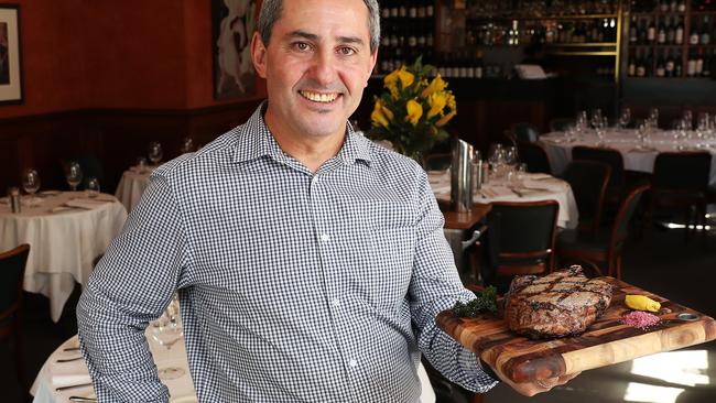 Tassie Living.  Five of the Best.  Best steak.  Rocky Doniz co-owner of The Astor Grill with the Cape Grim Rib Eye.  Picture: NIKKI DAVIS-JONES