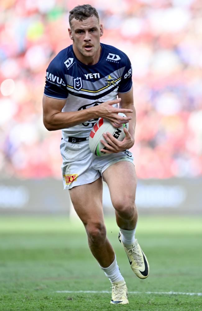 Zac Laybutt is prepared for a tough battle against the Newcastle Knights. Photo by SCOTT DAVIS