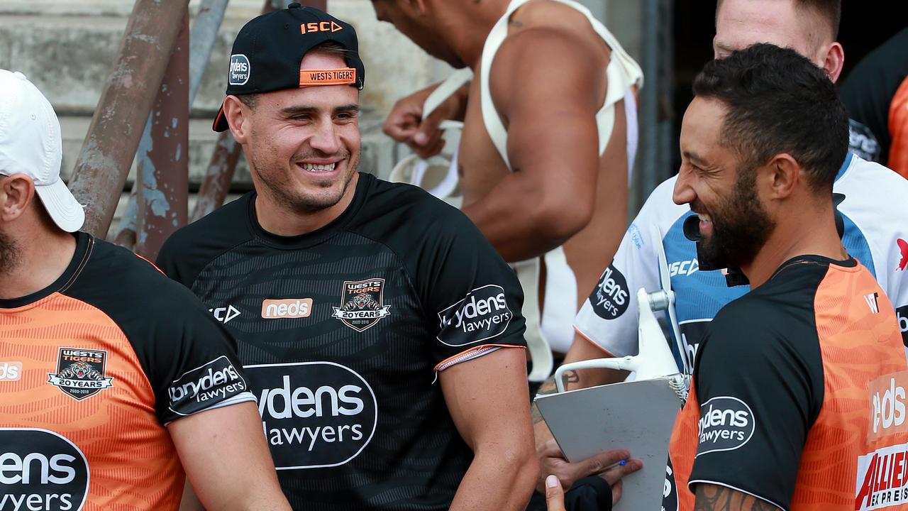 Josh Reynolds (left) is leaving the Tigers, while Benji Marshall (right) looks set to stay