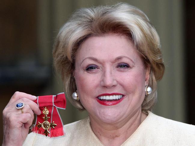 Barbara Taylor Bradford received her Most Excellent Order of the British Empire from Queen Elizabeth II at Buckingham Palace in 2007.