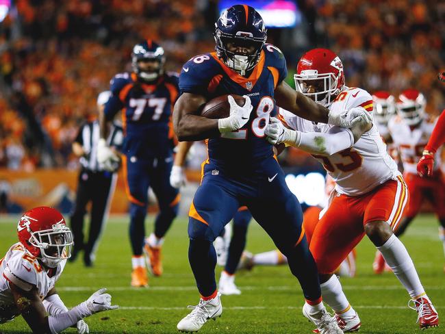 Running back Royce Freeman has been quiet for the Broncos of late. Picture: Getty Images