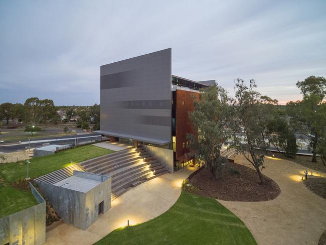 Designed by Denton Corker Marshall, the Shepparton Art Museum was short-listed for the 2022 Victorian Architecture Awards. Picture: John Gollings