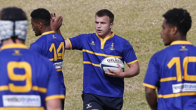 Sydney’s Freddie Toon with teammates at a trial match at Eric Tweedale Oval. Pic: John Appleyard