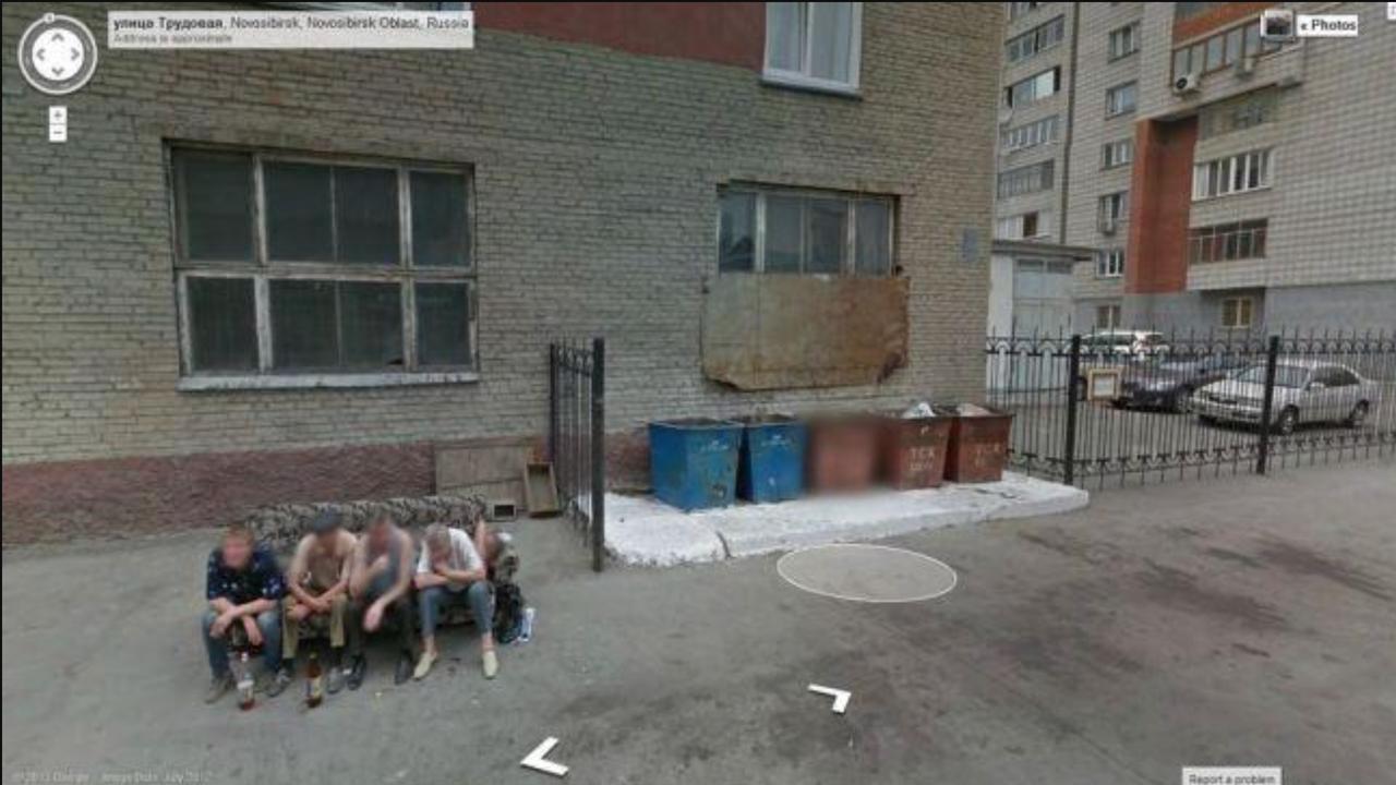 Good to see that young fellas all over the world will commandeer an abandoned couch for drinking purposes. Picture: Google/Street View