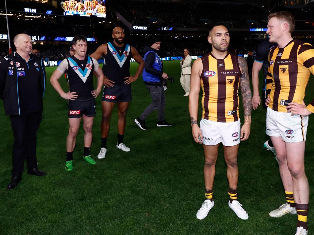 The Hawthorn skipper wasn’t happy. Picture: Michael Willson/AFL Photos