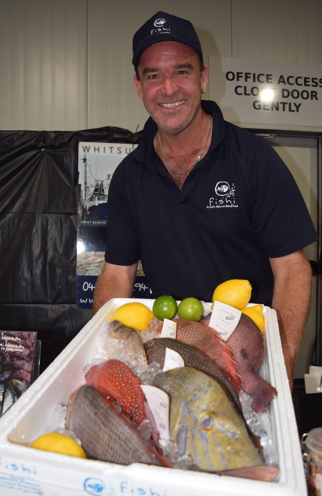 Bronwyn Calder runs FISHI with her husband Matt, pictured.