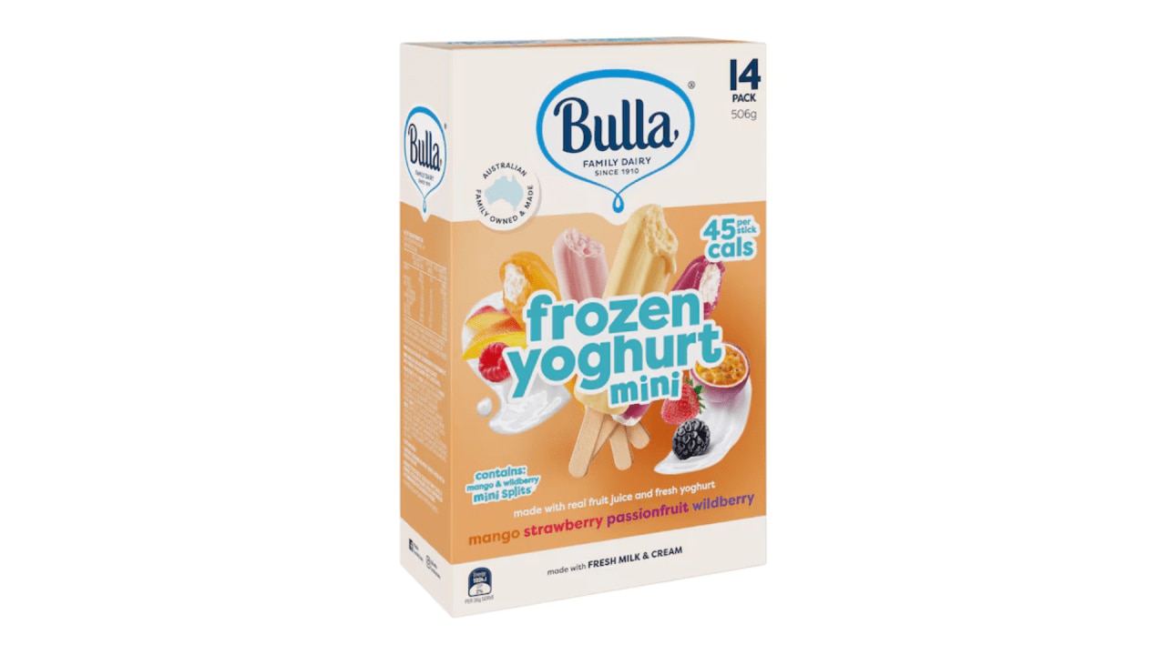 <h3><span>For the sweet tooth snackers</span></h3><h3><a href="https://www.woolworths.com.au/shop/productdetails/279664/bulla-mini-frozen-yoghurt-assorted-flavours" target="_blank" rel="noopener"><span>Bulla Frozen Yoghurt Minis, $7.20 from woolworths.com.au&nbsp;</span></a></h3><p><span>Who says healthy eating excludes you from enjoying a delicious frozen treat every now and then? These frozen yoghurt popsicles are one of the least-processed dessert options available in the supermarket freezer section, sitting in at just 50 calories per serve.</span></p><p class="button-common"><a title="Bulla Frozen Yoghurt Minis" href="https://www.woolworths.com.au/shop/productdetails/279664/bulla-mini-frozen-yoghurt-assorted-flavours" target="_blank" data-cta="Bulla Frozen Yoghurt Minis" data-editable="true">Shop here</a></p>