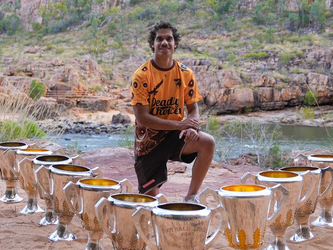 Hawthorn's Matt Hill went back to Katherine this week ahead of his club's match against the Gold Coast Suns. Picture: Seamus Parkinson, Hawthorn FC