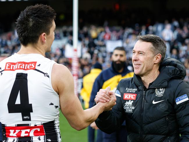 Maynard credited McRae for changing the club. (Photo by Dylan Burns/AFL Photos via Getty Images)