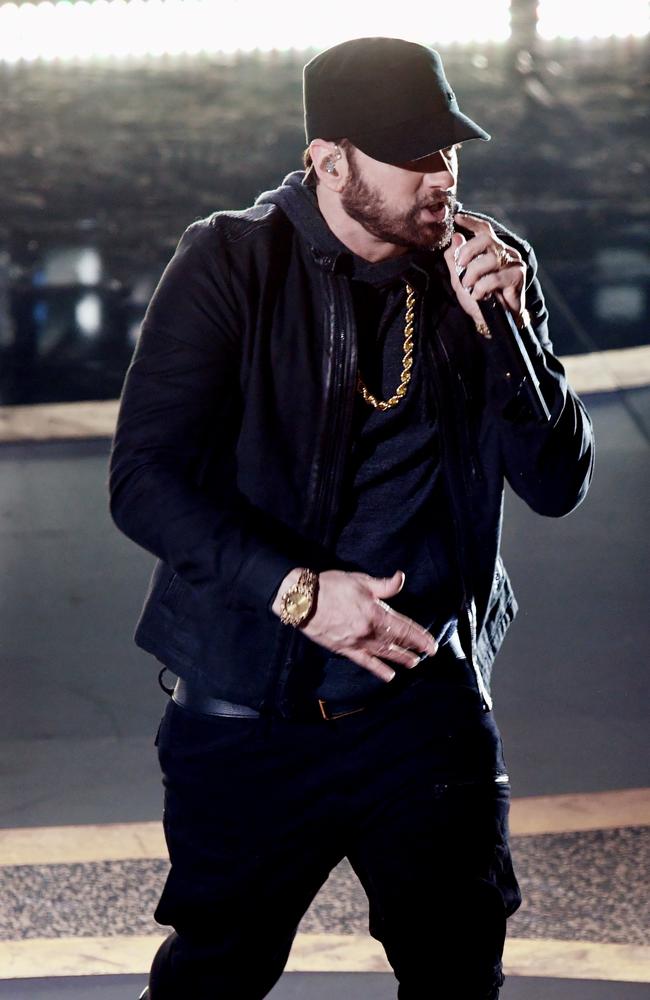 Previous Best Original Song Oscar winner Eminem at the Academy Awards. Picture: Getty Images