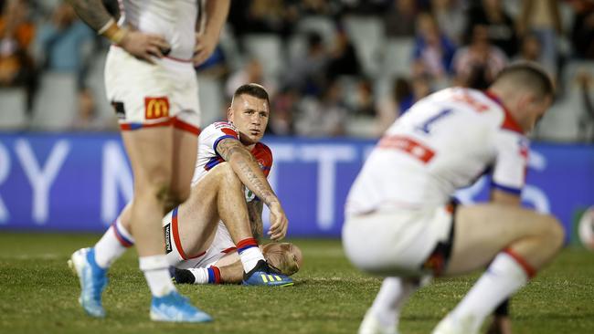 The performance left the Knights on the deck. Photo: AAP Image/Darren Pateman