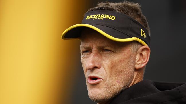 Richmond coach Damien Hardwick expressed frustration at isolation rules. Picture: Getty