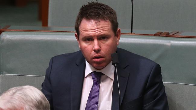 Andrew Broad in Question Time in the House of Representatives Chamber at Parliament House in Canberra. Picture Kym Smith