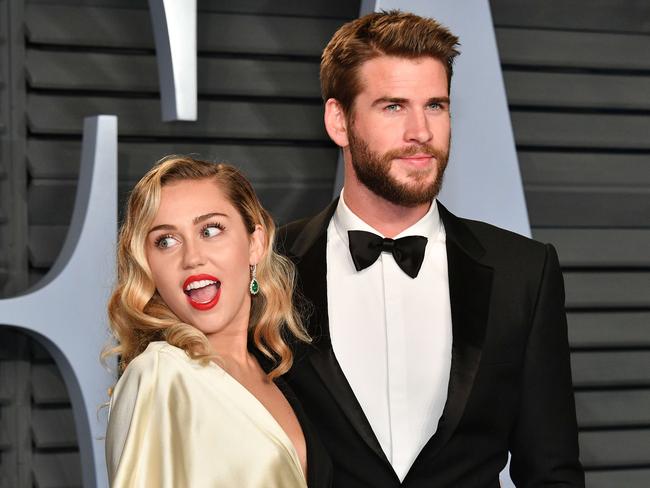 Cyrus recently referred to Hemsworth as her “survival partner”. Picture: Dia Dipasupil/AFP