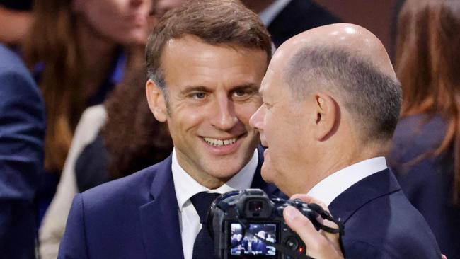 French president Emmanuel Macron and German chancellor Olaf Scholz worked together to exclude Meloni from talks about the EU’s top jobs. Picture: Ludovic Marin / AFP