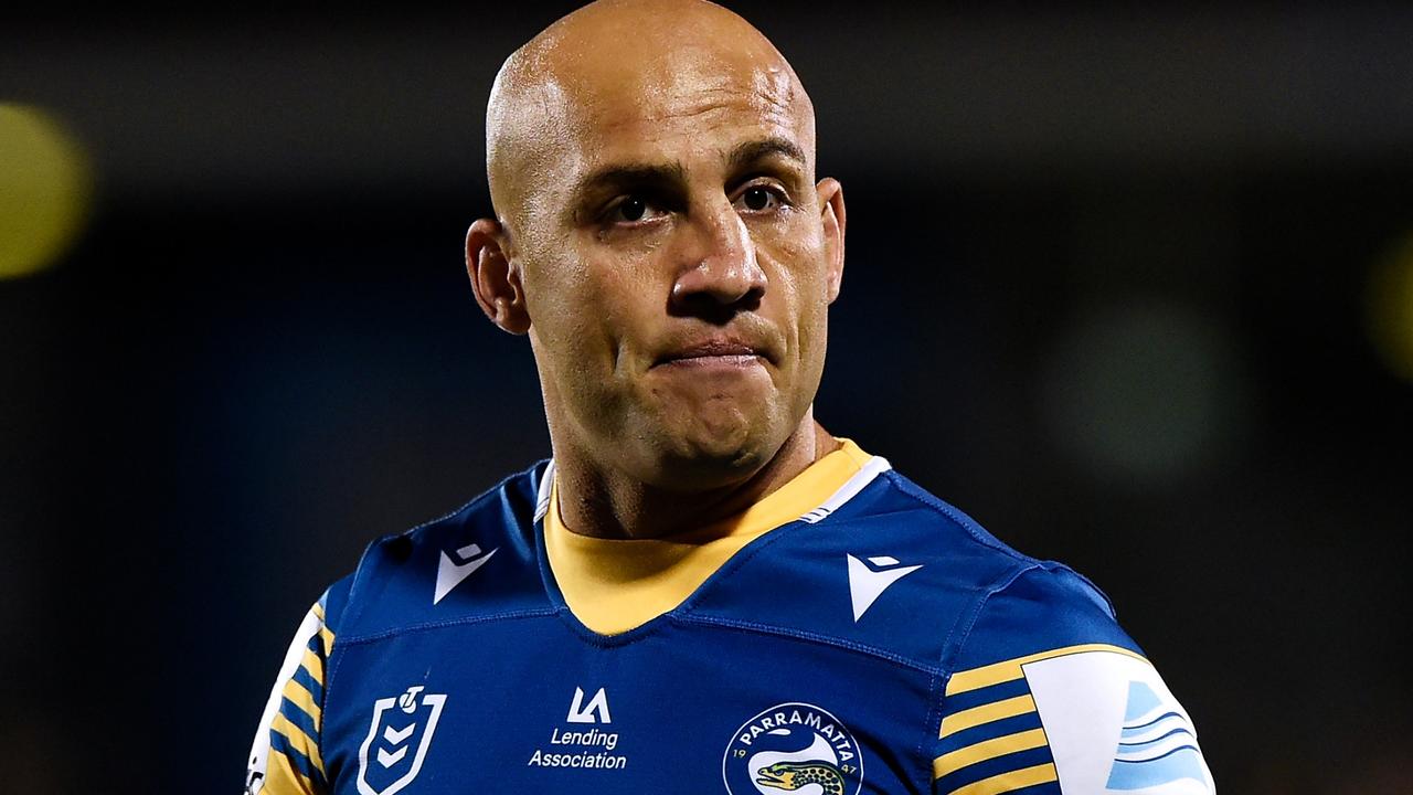 Blake Ferguson playing for Parramatta in the NRL last season.