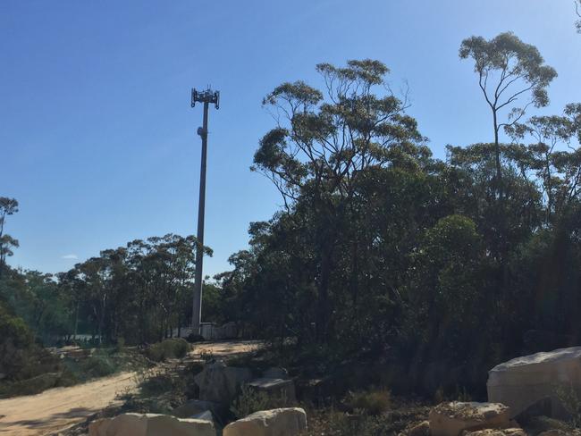 New mobile base tower has been switched on Peats Ridge Rd at Calga.