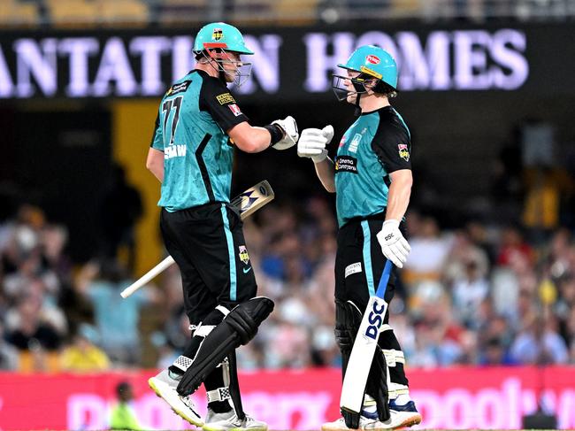 Max Bryant and Matt Renshaw smashed a 100-plus partnership. Picture: Bradley Kanaris/Getty Images