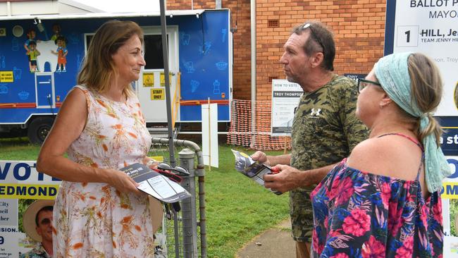 Townsville City Council Elections 2024. Railway Estate School. Mayor Jenny Hill. Picture: Evan Morgan