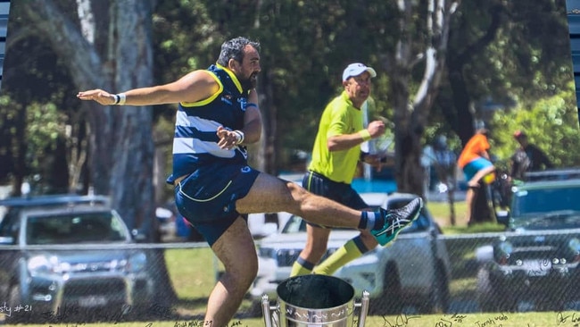 Broadbeach Cats AFL master Andrew Schumacher who died suddenly last week.