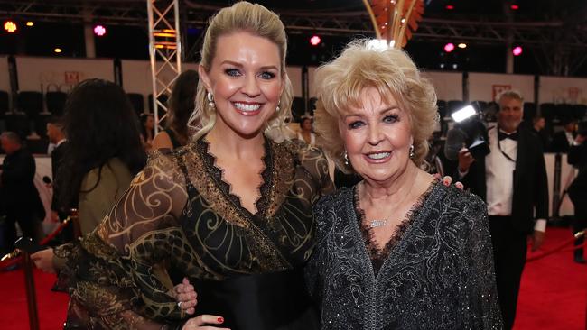 Patti Newton and Lauren Newton at the Logies. Picture: Getty Images