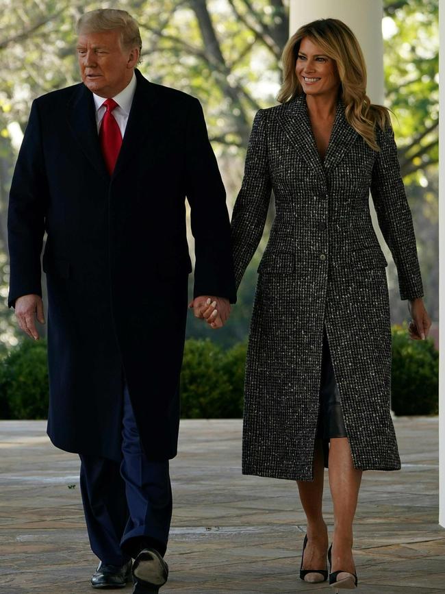 US President Donald Trump and First Lady Melania Trump. Picture: Mandel Ngan/ AFP