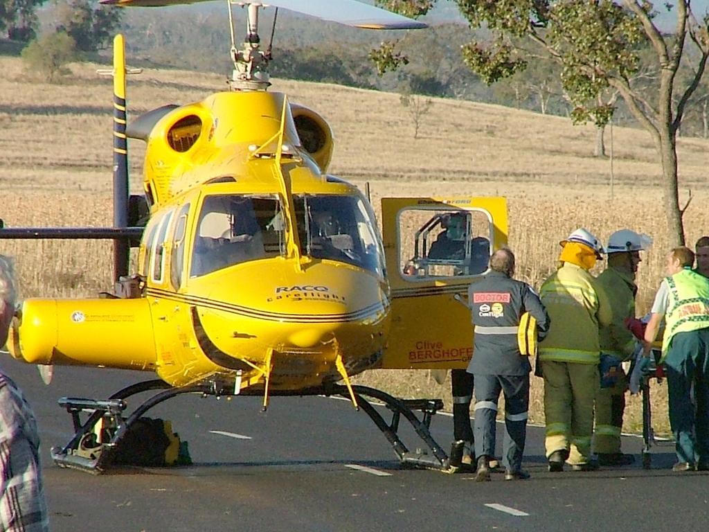 Emergency services - QFRS. Police. Fatal crash Bunya Mountains, Motorbike rider into Truck. images supplied