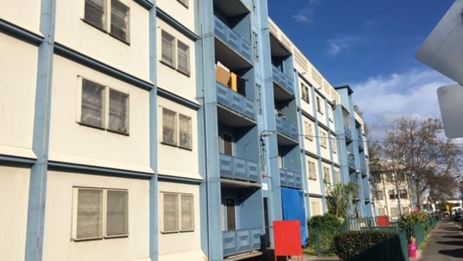 Low-rise public housing in the Debneys precinct in Victoria St, Flemington was set to be redeveloped into new public-private housing.