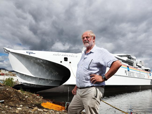 Incat owner Robert Clifford said he planned to tender for the Bruny Island ferry service but pulled out because his proposal would require new infrastructure. Picture: NIKKI DAVIS-JONES