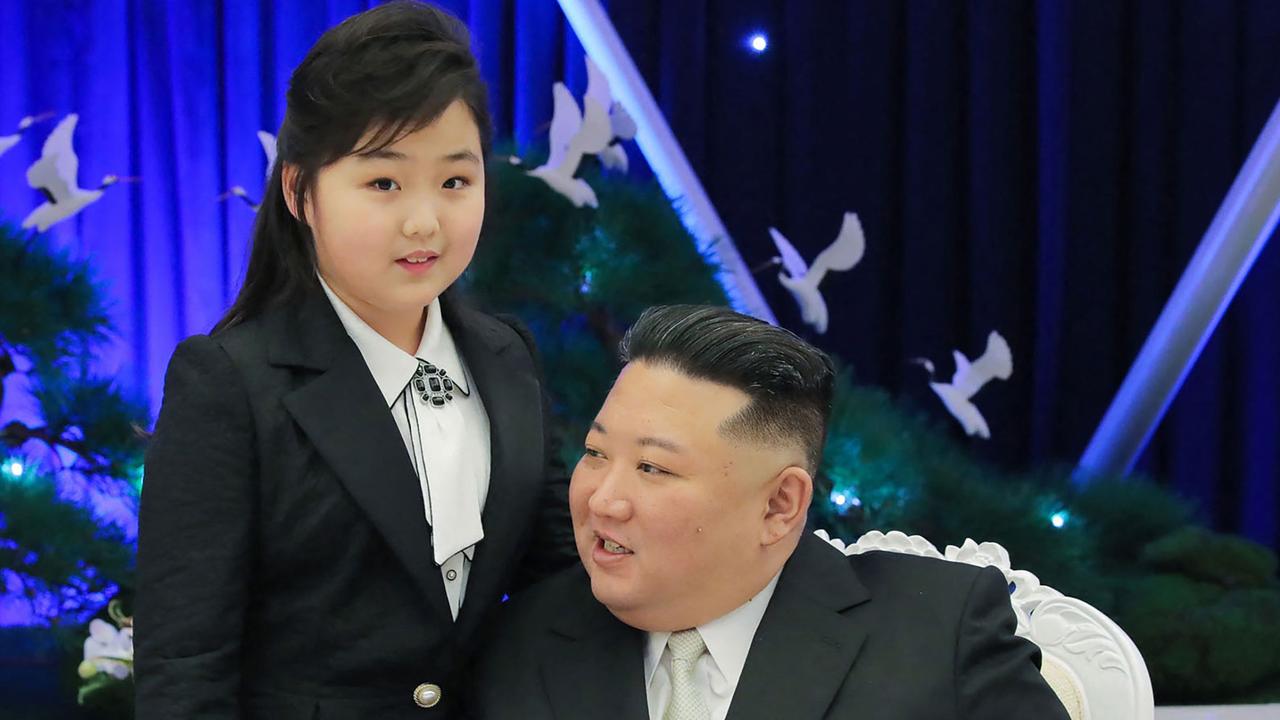 There are big signs Kim Jong-un has made his young daughter his successor. Picture: KCNA via KNS/AFP