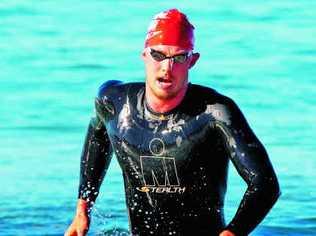 Michael Sheil is leading the Queensland Ocean Swim Series heading into the final race this weekend. Picture: Contributed