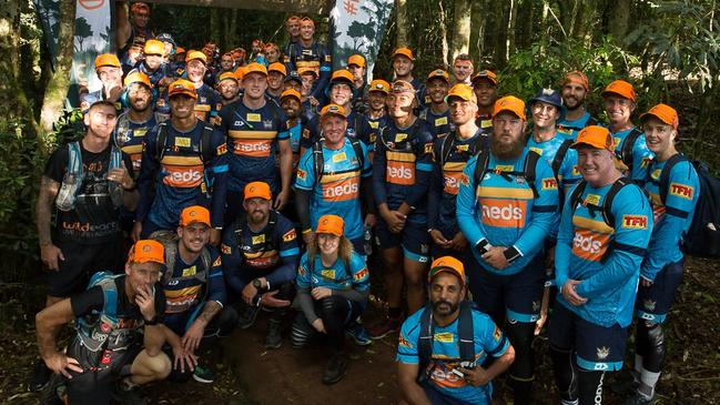 The Titans have completed an overnight hike spanning over 51km through the Gold Coast hinterland. Picture by: Supplied.