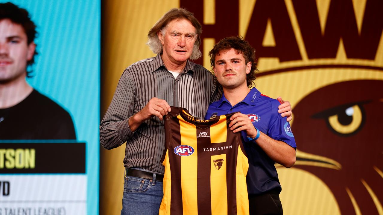 Nick Watson has his work cut out for him to debut in Hawthorn’s round 1 side. Picture: Getty Images