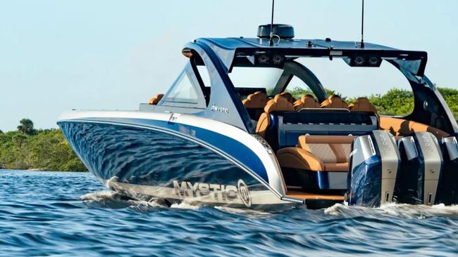 A Mystic M5200 powerboat similar to one which Andrew Budzinski alleges he’s been ripped off when trying to buy a custom version. Picture: Mystic Powerboats website