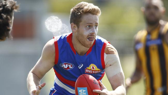 Lachie Hunter is one of several inside midfielders at the Bulldogs. Picture: AFL Photos via Getty Images