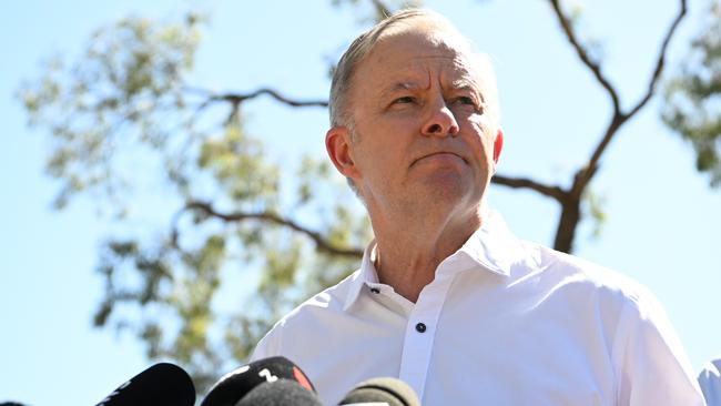 Prime Minister Anthony Albanese hosted reporters at the Lodge. Picture: Morgan Sette