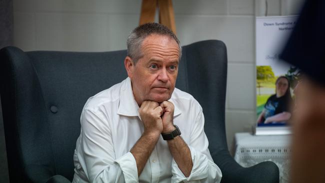 Minister Bill Shorten meets local NDIS participants at the Project21 learning centre in Coconut Grove, Darwin. Picture: Pema Tamang Pakhrin