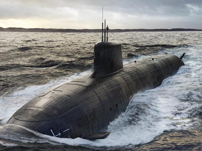 Render of the SSN-AUKUS Nuclear-Powered Submarine. Credit: BAE Systems