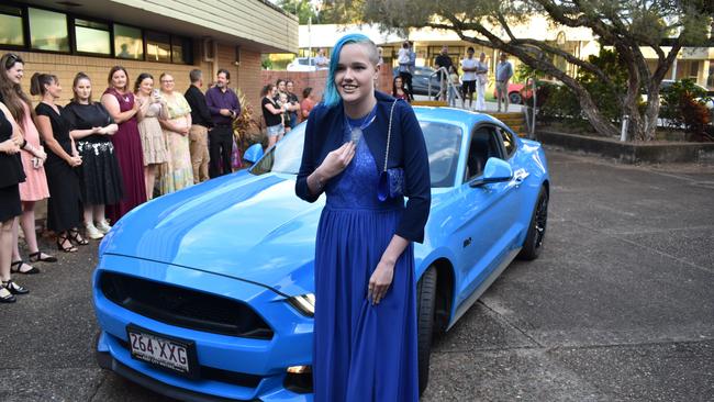 Taylor Sames in a stunning blue number at the Gympie Special School formal, 2022.