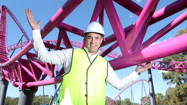 CEO of Village Roadshow Theme Parks Clark Kirby at the site. Photo by Richard Gosling