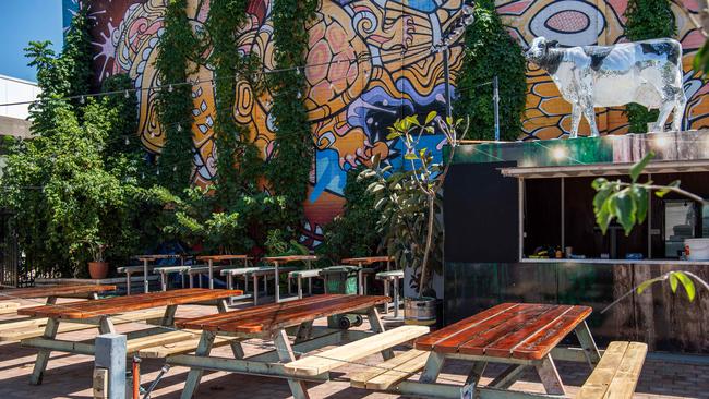 Beer Garden of Eden at intersection of Austin Ln and Spain Pl. Picture: Pema Tamang Pakhrin