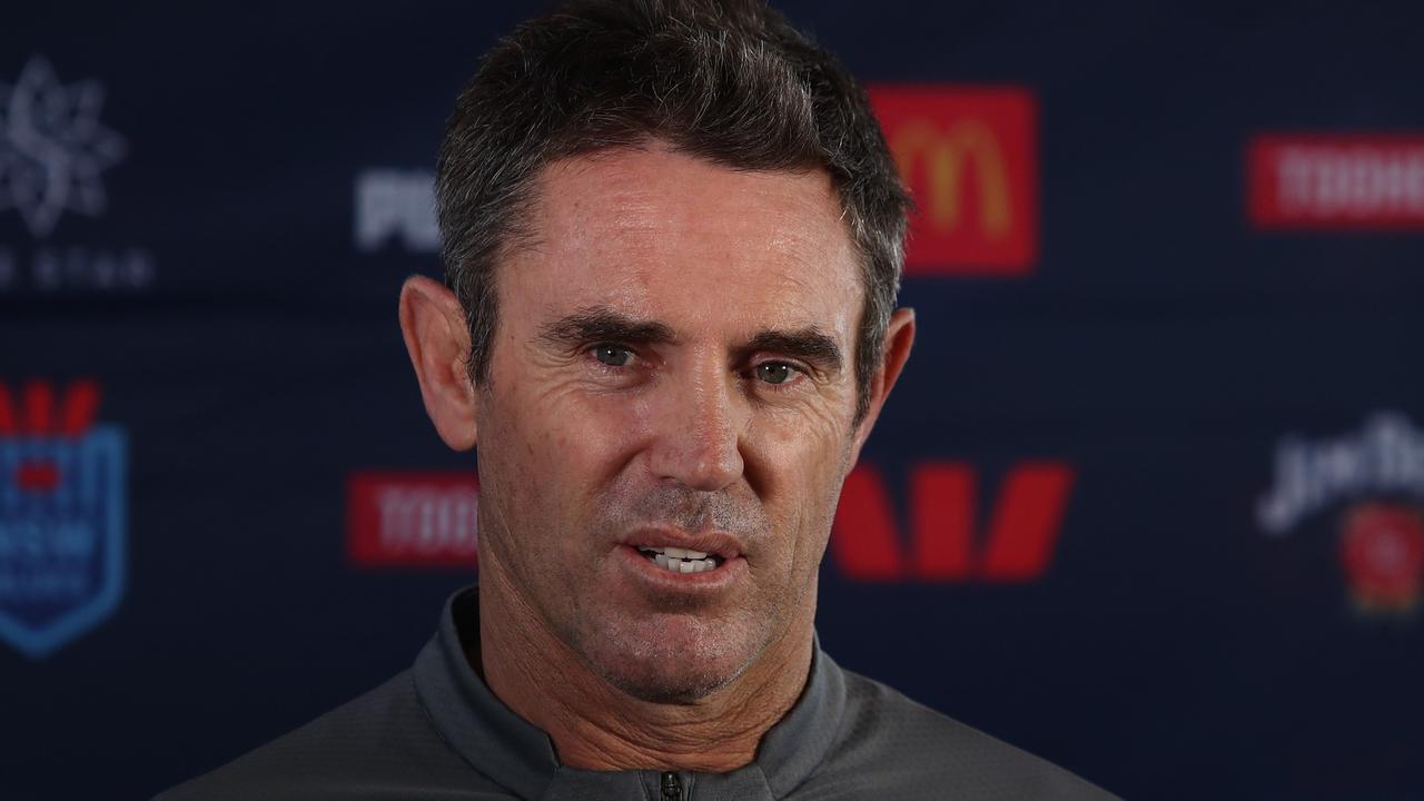 Brad Fittler head coach of the Blues speaks to the media during a New South Wales Blues State of Origin media opportunity at Crowne Plaza Coogee on June 13, 2023 in Sydney, Australia. (Photo by Jason McCawley/Getty Images)