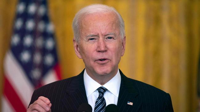 US President Joe Biden in Washington on Friday AEDT. Picture: AFP