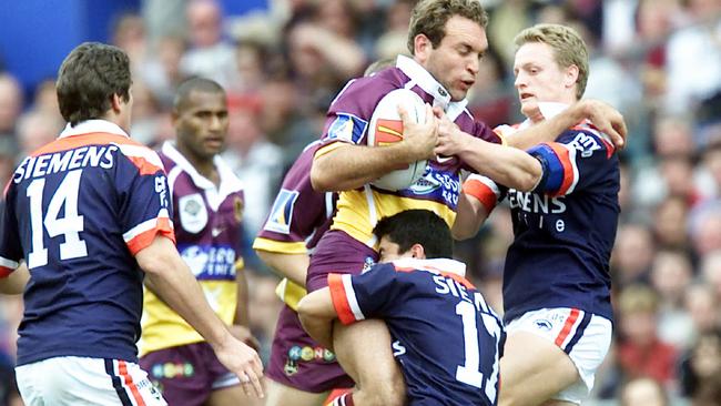 The 2000 Broncos v Roosters GF was the last afternoon decider. Photo: David Kapernick