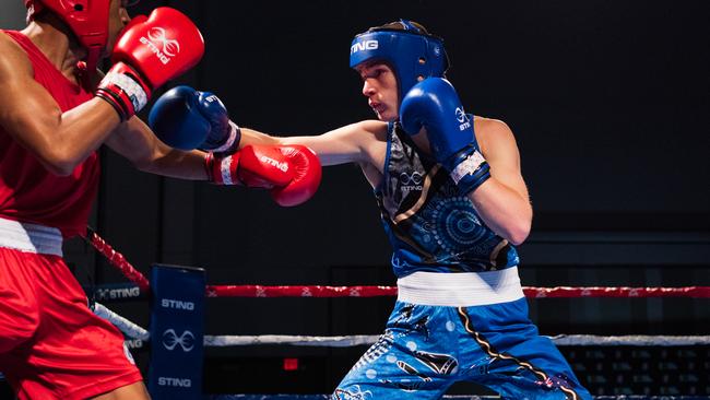 Young boxer Jacob Cassar, the son of former Group 1-winning jockey Eddie Cassar, is chasing gold for Australia at the 2026 Commonwealth Games in Glasgow. Picture: Supplied.